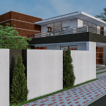 Contemporary pavers laid in a linear design, featuring neutral gray hues and sharp edges that create a sleek, modern look for patios, walkways, and courtyards.